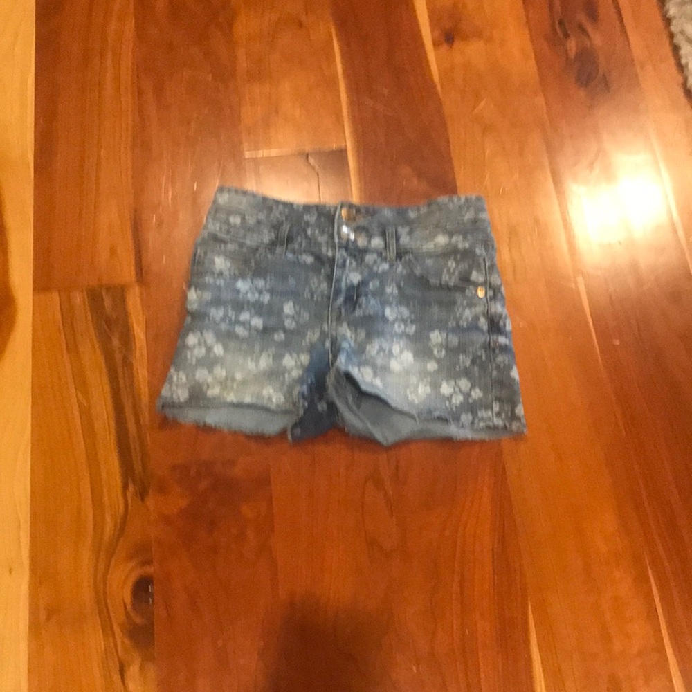 Flowered blue jeans size large kids cherokee